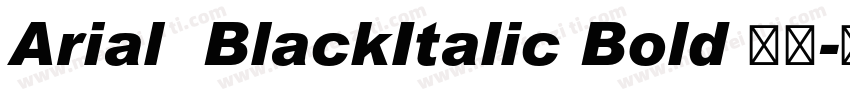 Arial  BlackItalic Bold 粗体字体转换